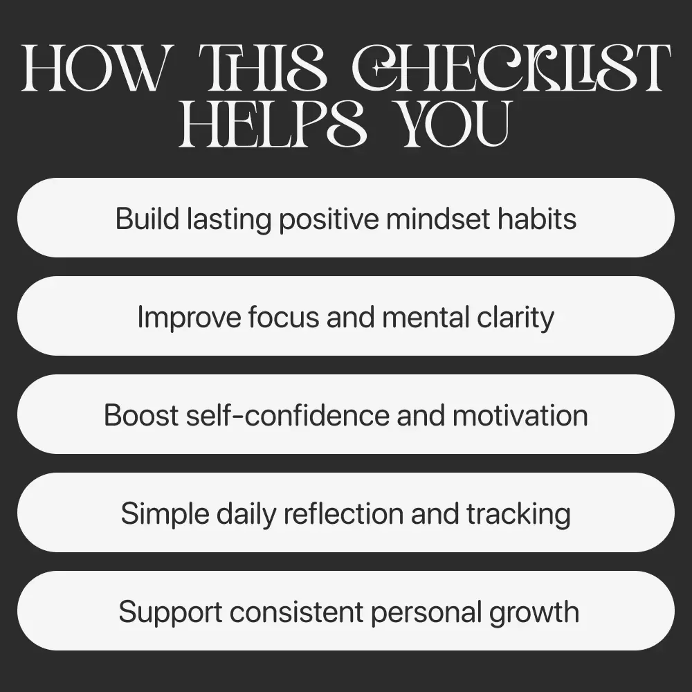 Daily Growth Affirmation System Checklist | Digital Download | Daily Growth Affirmation System for Mindset, Confidence & Productivity