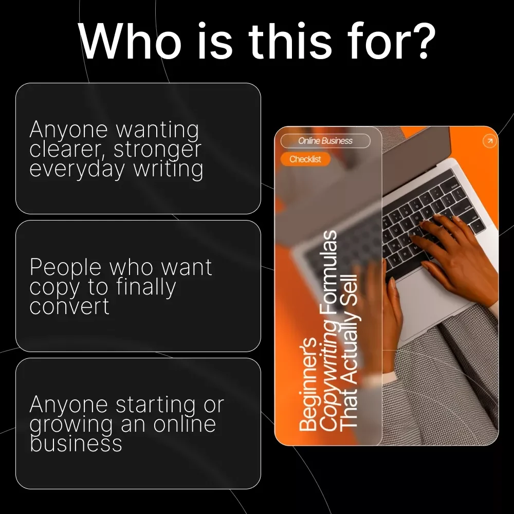 Beginner’s Copywriting Formulas That Actually Sell – Digital Download Guide for AIDA, FAB, 4U Formula, Before–After–Bridge, PASTOR, G.R.A.B., and More | Copywriting Checklist & eBook for Beginners