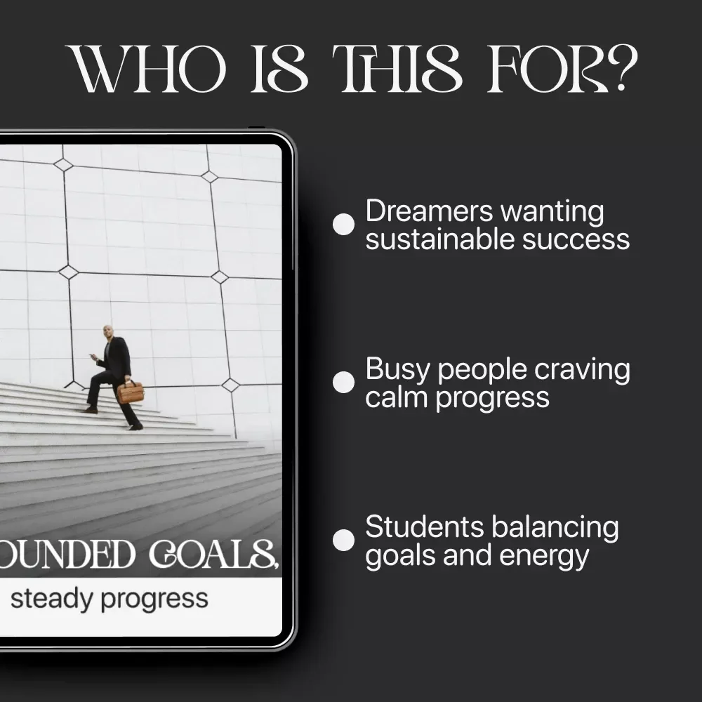 Grounded Goals, Steady Progress | Digital Self-Improvement Guide | Practical eBook on How to Set Realistic Expectations for Yourself