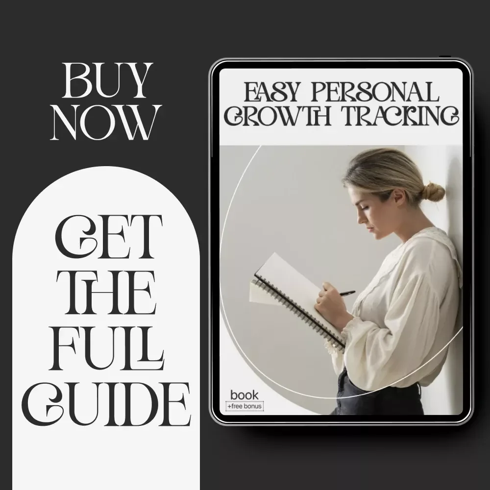 Easy Personal Growth Tracking | Printable eBook & Digital Guide | Learn How to Track Personal Development Progress Easily