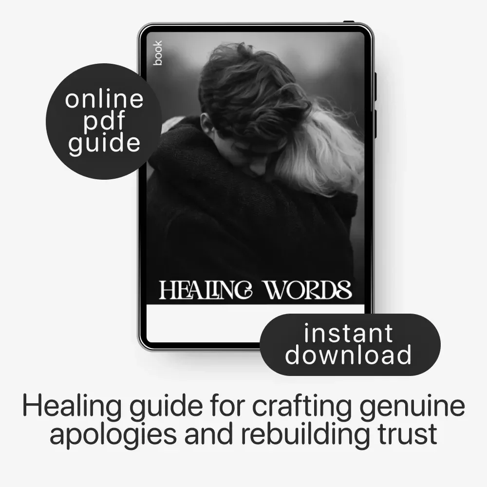 Healing Words | Emotional Healing Apology Guide eBook | Digital Download for Better Communication & Relationship Repair