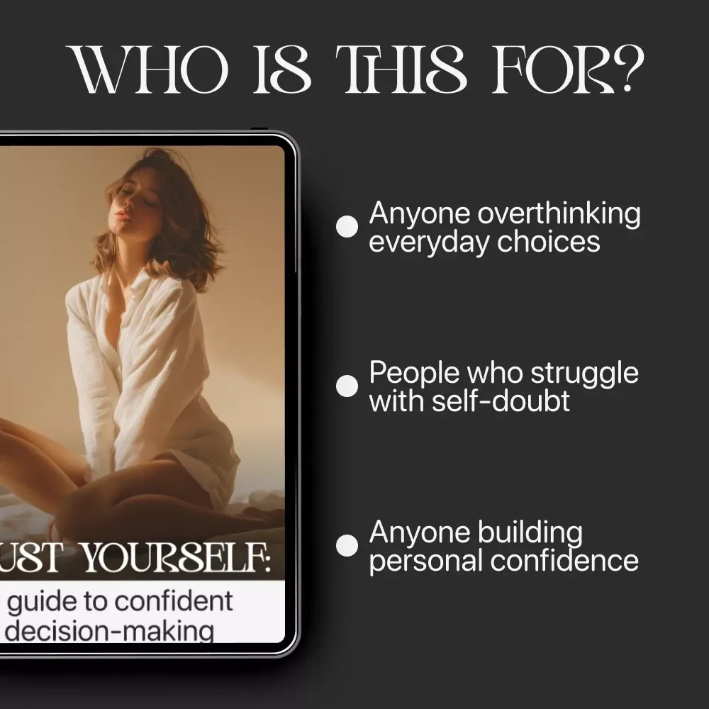 Trust Yourself: A Guide to Confident Decision-Making | How to Trust My Own Decisions Digital Guide | Personal Growth, Self-Trust Workbook, Mindset PDF Download