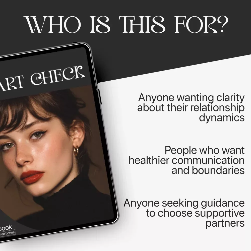 Heart Check – eBook for Understanding Healthy vs Unhealthy Relationships | how to recognize healthy vs unhealthy relationships Guide | Self-Awareness & Relationship Clarity Workbook
