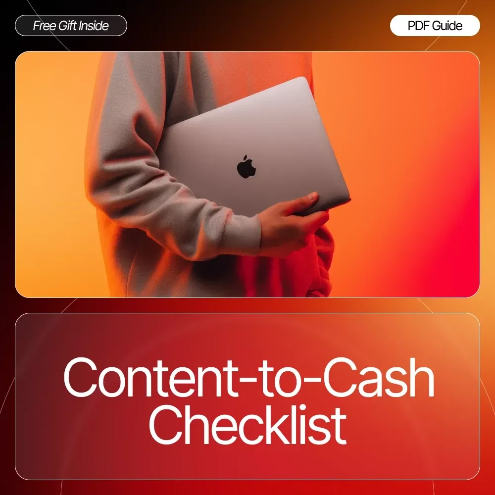 Content-to-Cash Checklist | Creator Tips for Steady Income | Digital Download for Coaches, Creators & Entrepreneurs