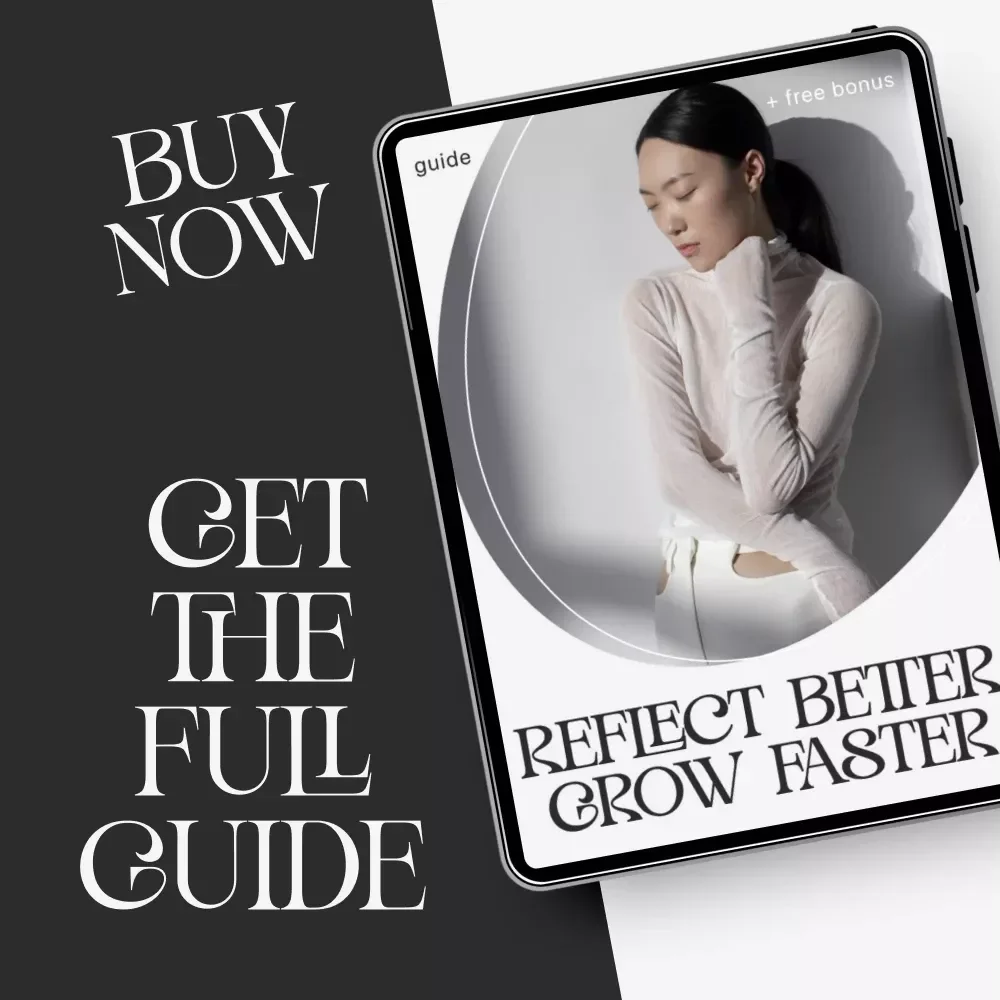 Reflect Better, Grow Faster | Self-Growth Digital Guide | Printable eBook on Ways to Reflect on Successes and Failures