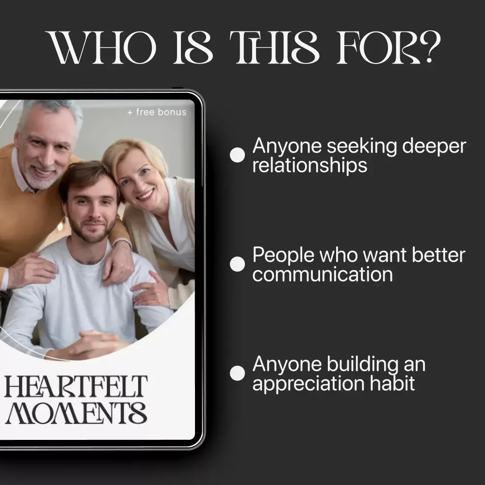 Heartfelt Moments — Guide on How to Show Appreciation to Friends and Family | Printable & Digital Download for Meaningful Connections