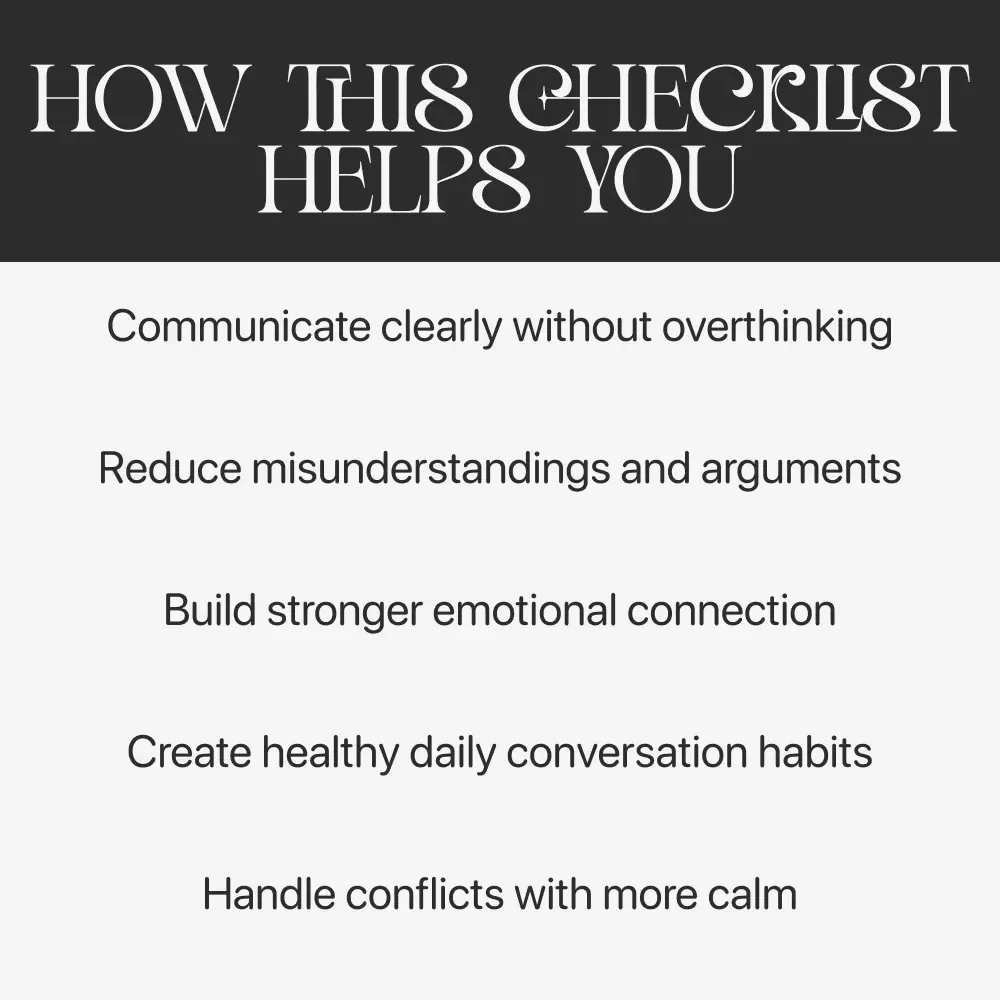 A Marriage Communication Checklist | Printable Couple Communication Guide | How to Keep Communication Healthy in Marriage | Digital Download