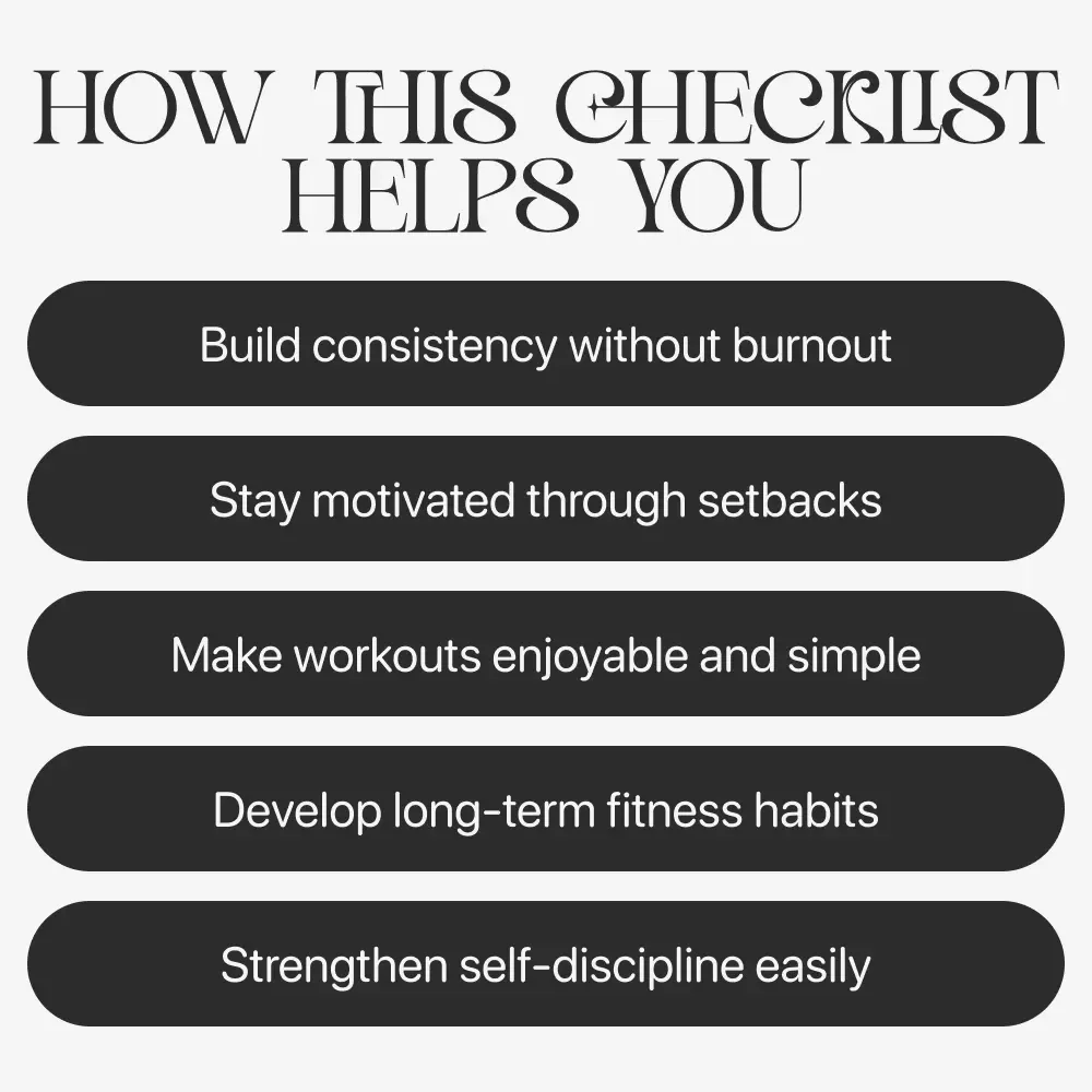 Checklist: How to Build a Sustainable Exercise Habit | Digital Fitness Planner, Habit Tracker, Wellness Printable for Beginners & Busy People