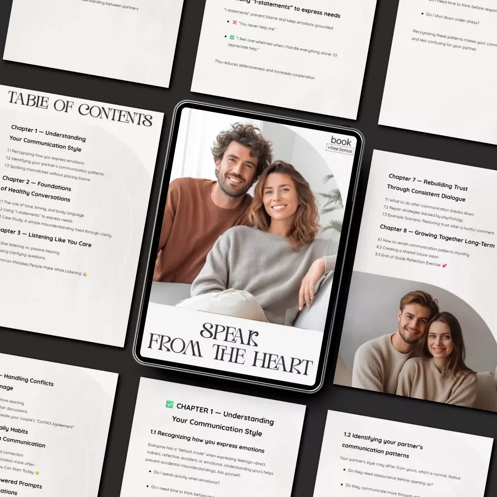 Speak From the Heart | How to Communicate Better With Your Partner Guide | Couples Communication eBook | Relationship Conflict Resolution Digital Download
