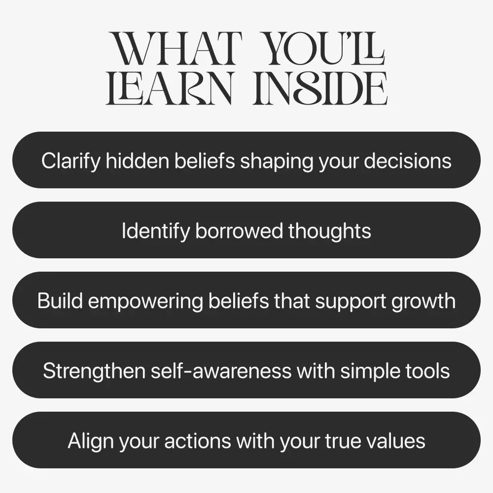 Tracing the Quiet Compass Within – Self-Discovery Beliefs Guide, Journaling & Mindset eBook, Personal Growth Digital Download