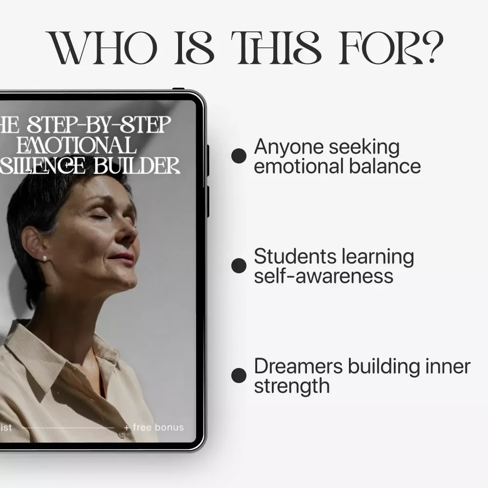 The Step-by-Step Emotional Resilience Builder | Printable Self-Growth Checklist | Digital Download on How to Build Emotional Resilience Step by Step