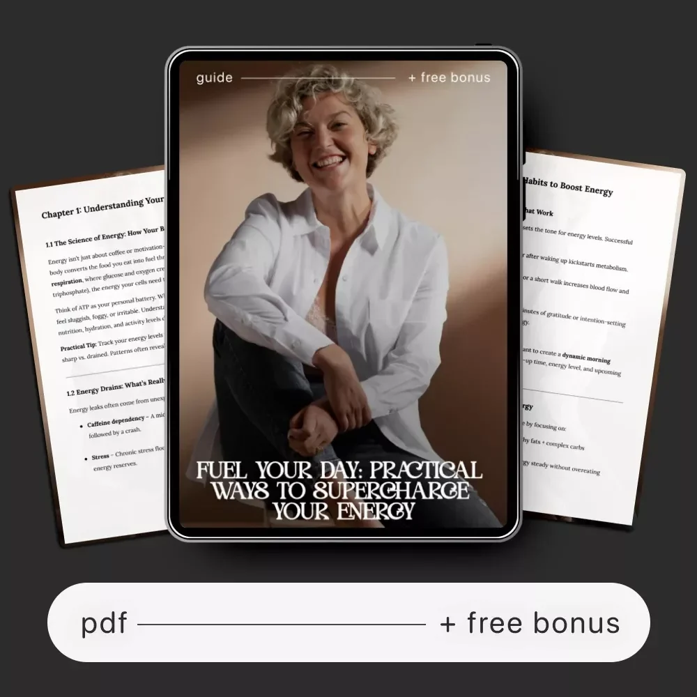 Fuel Your Day: Practical Ways to Supercharge Your Energy | Digital Energy Guide | How to Increase Daily Energy Planner & Checklist
