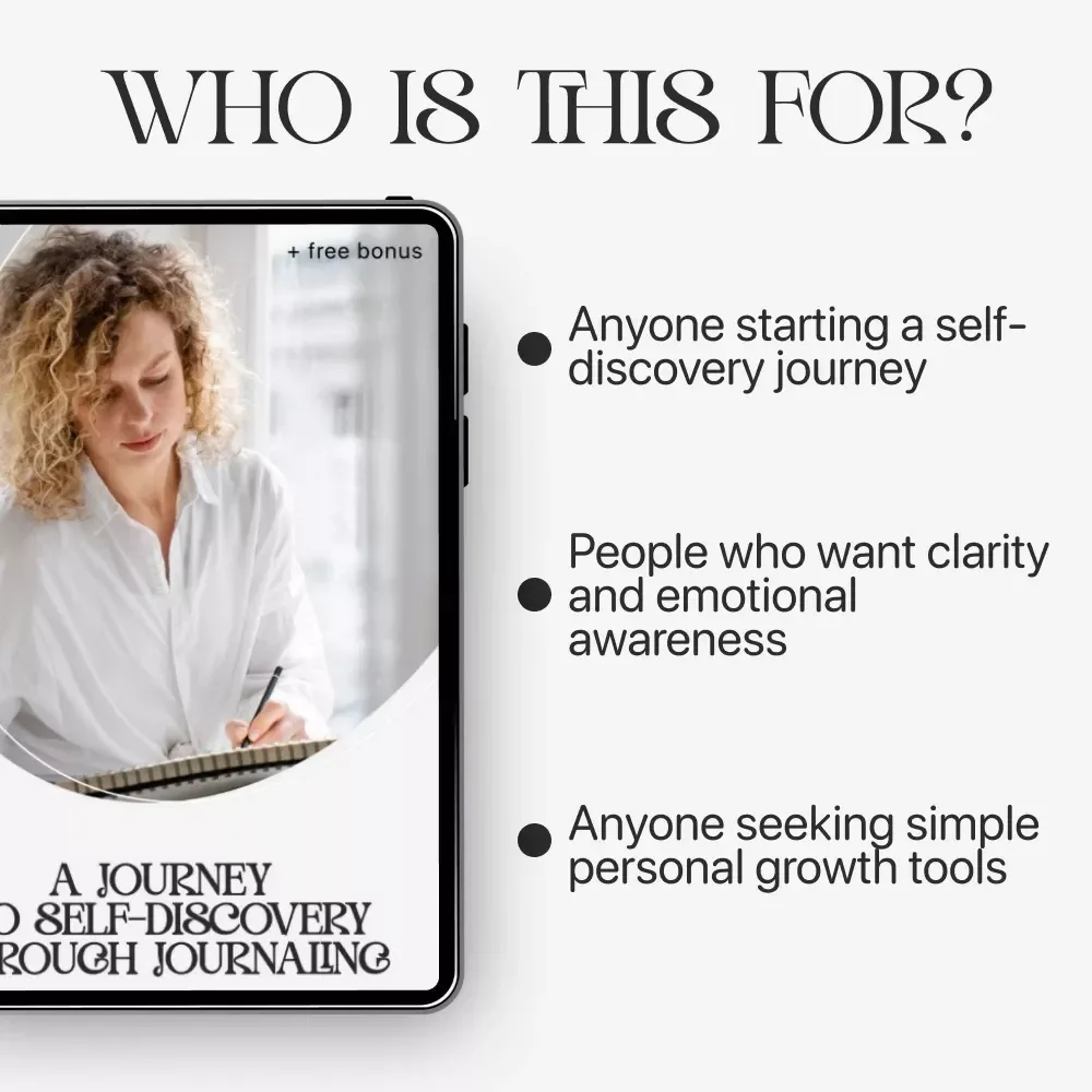 A Journey to Self-Discovery Through Journaling – journal for self discovery Guide | Self Reflection Workbook | Personal Growth Digital Download