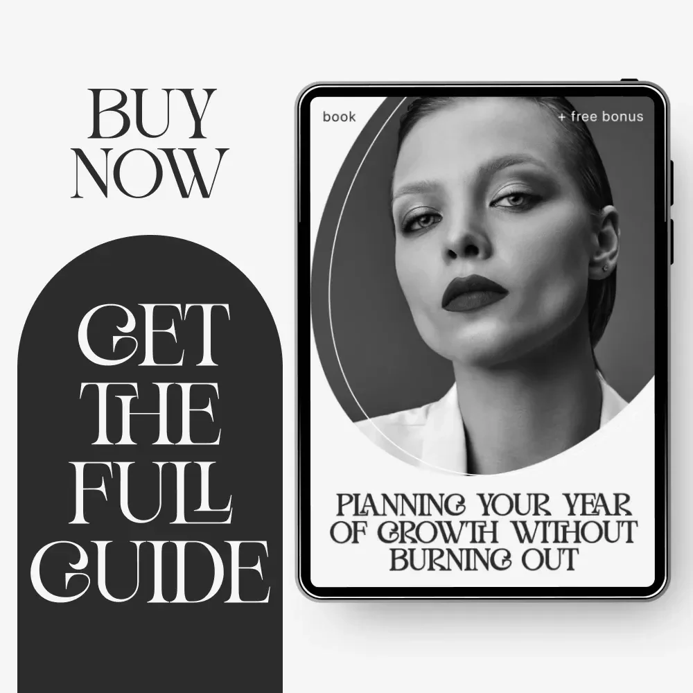 Planning Your Year of Growth Without Burning Out – Productivity & Balance eBook | how to plan a year of growth without burnout with ai Self-Planning Guide