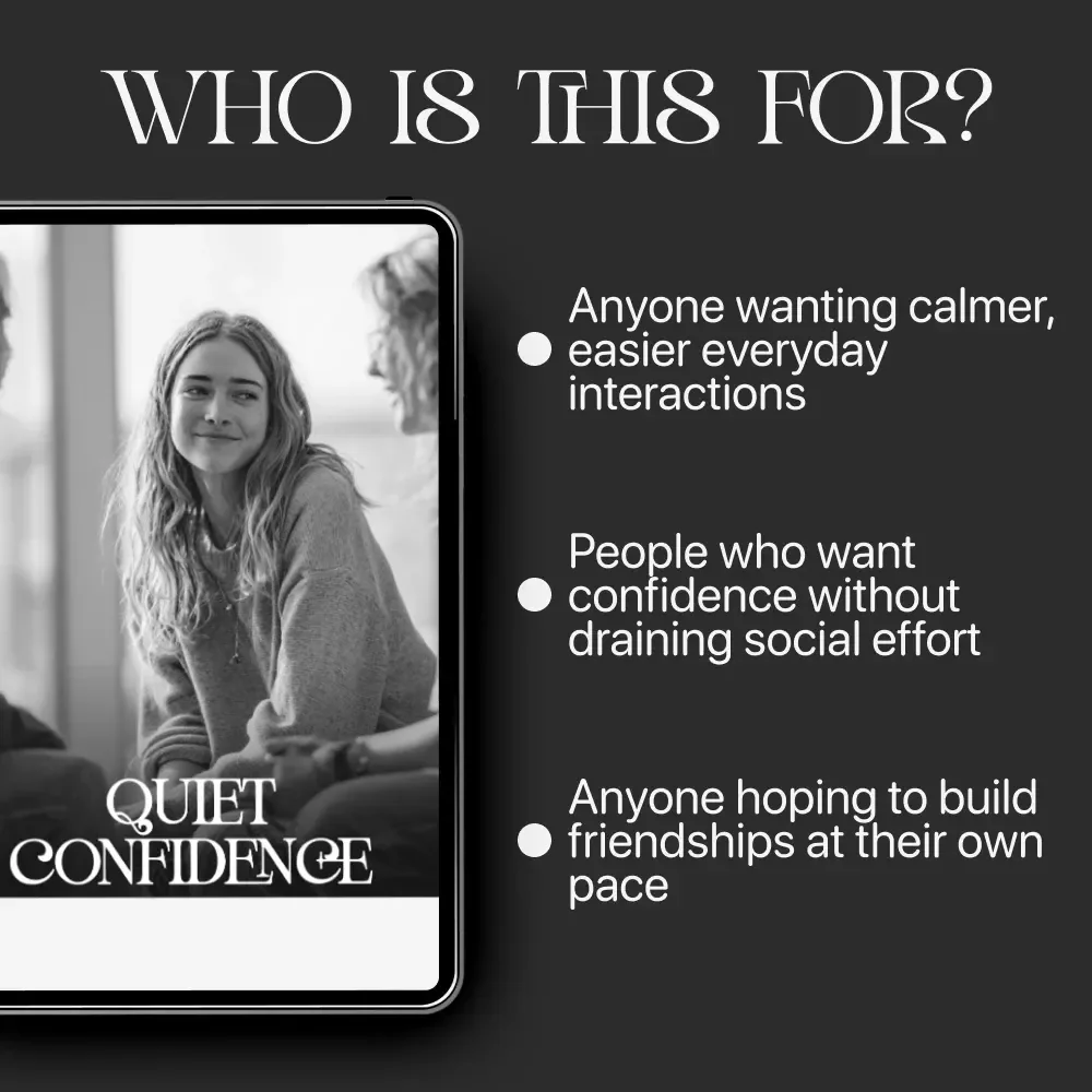 Quiet Confidence — A Growth-Focused Introvert’s Guide to Social Ease | How to Build Social Skills as an Introvert | Digital eBook & Checklist