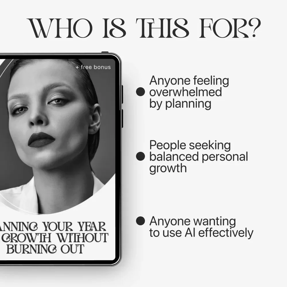 Planning Your Year of Growth Without Burning Out – Productivity & Balance eBook | how to plan a year of growth without burnout with ai Self-Planning Guide