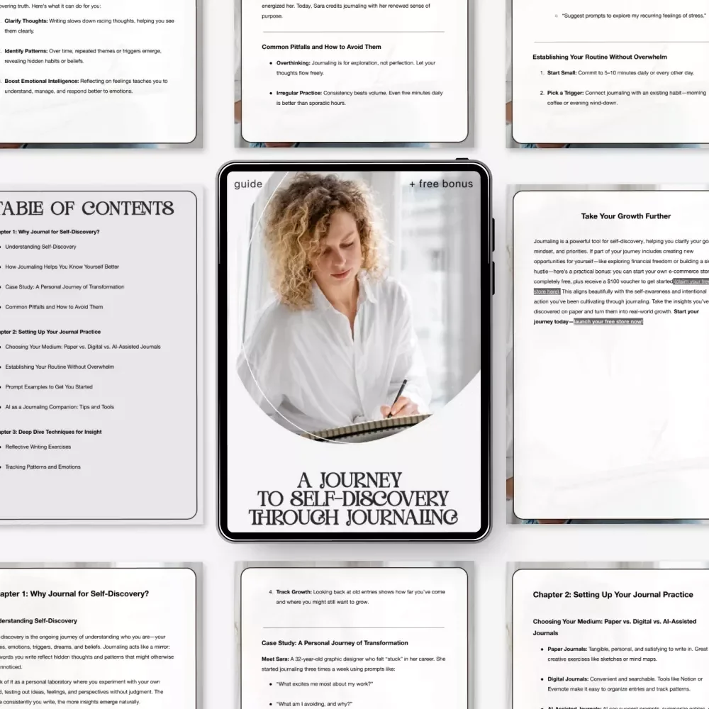 A Journey to Self-Discovery Through Journaling – journal for self discovery Guide | Self Reflection Workbook | Personal Growth Digital Download