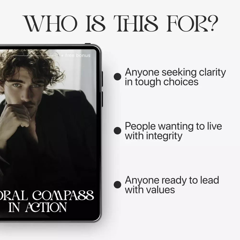 Moral Compass in Action | Ethical Decision-Making Checklist | Learn how to make decisions based on my morals | Printable Self-Reflection Guide for Integrity and Clarity