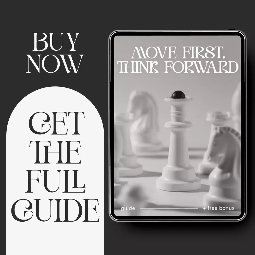 Move First, Think Forward | Printable Self-Improvement Guide | Digital Download on Ways to Develop a Proactive Mindset