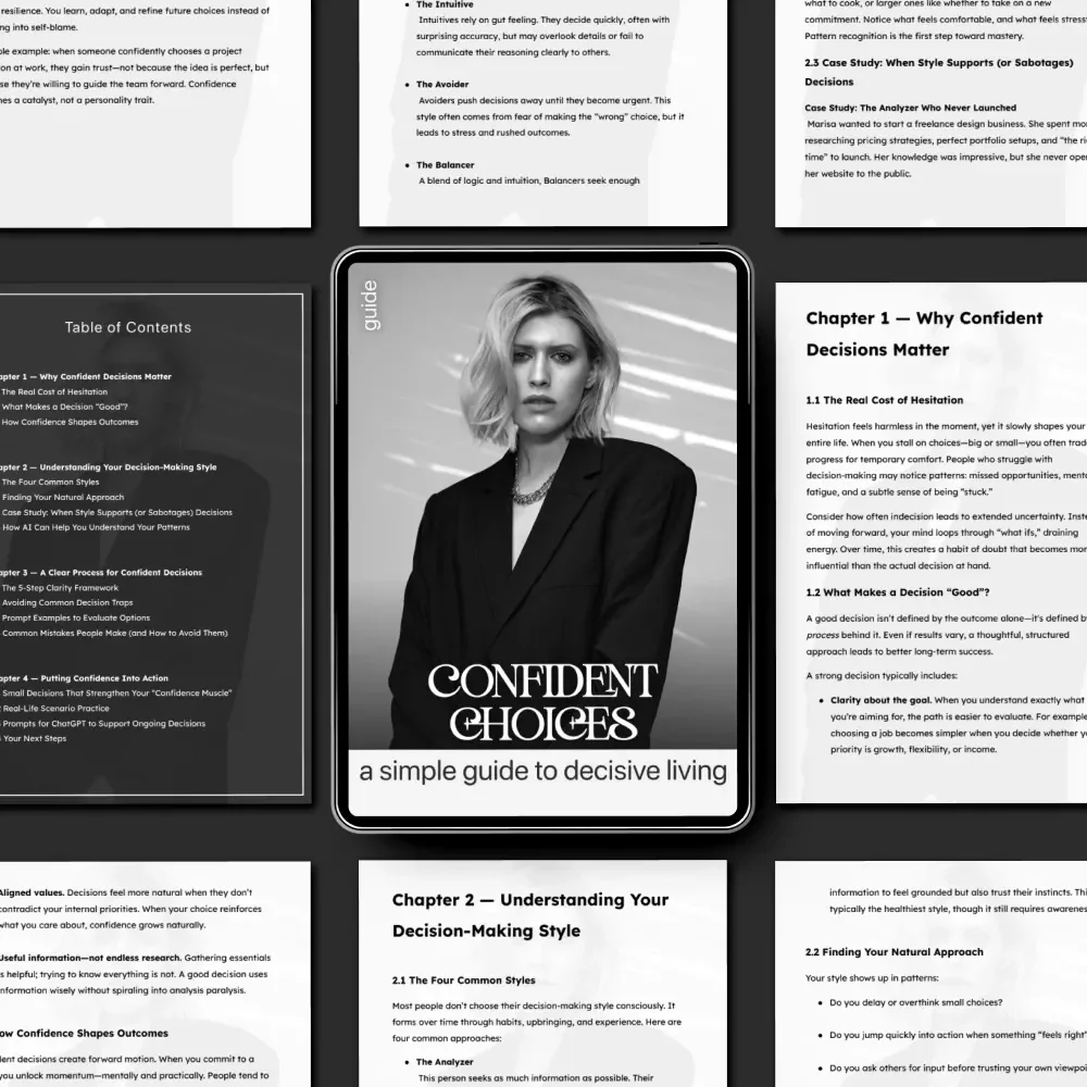 Confident Choices: A Simple Guide to Decisive Living | Learn How to Make Decisions With Confidence | Digital Self-Growth Guide
