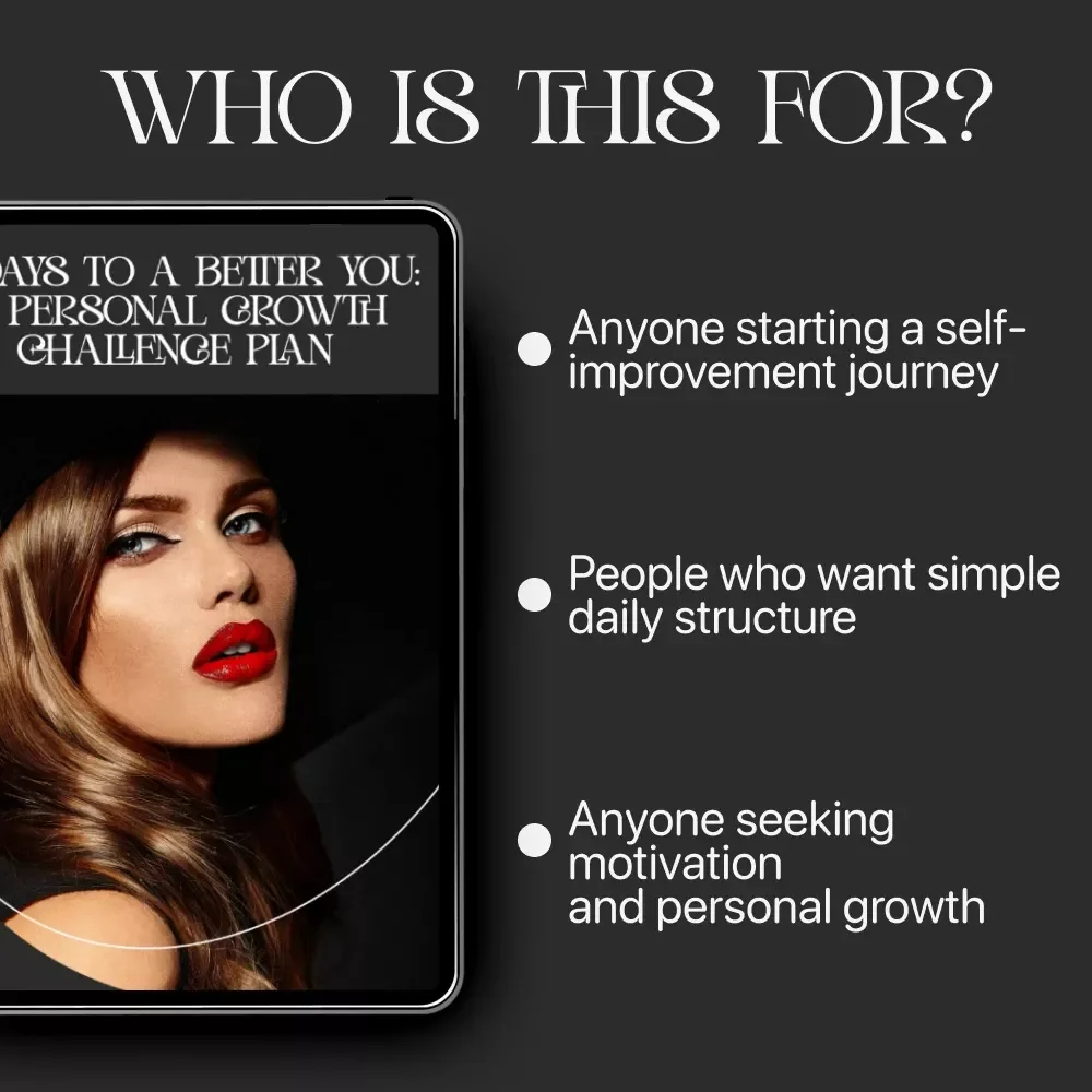 30 Days to a Better You: A Personal Growth Challenge Plan | 30 Day Personal Growth Challenge Plan eBook | Self Improvement Guide, Habit Builder, Mindset Workbook