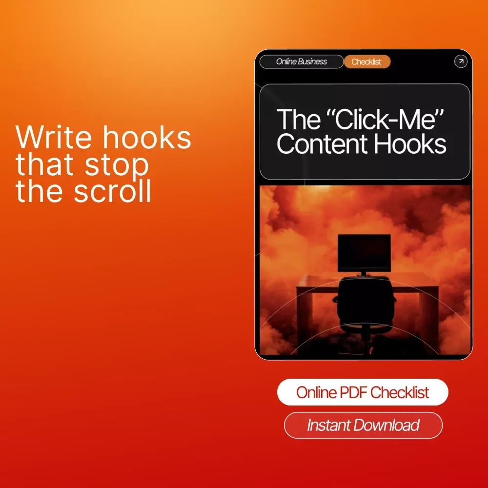 The “Click-Me” Content Hooks Checklist | Digital Download for Creators, Marketers & Entrepreneurs | Master Writing Content Hooks People Click Instantly