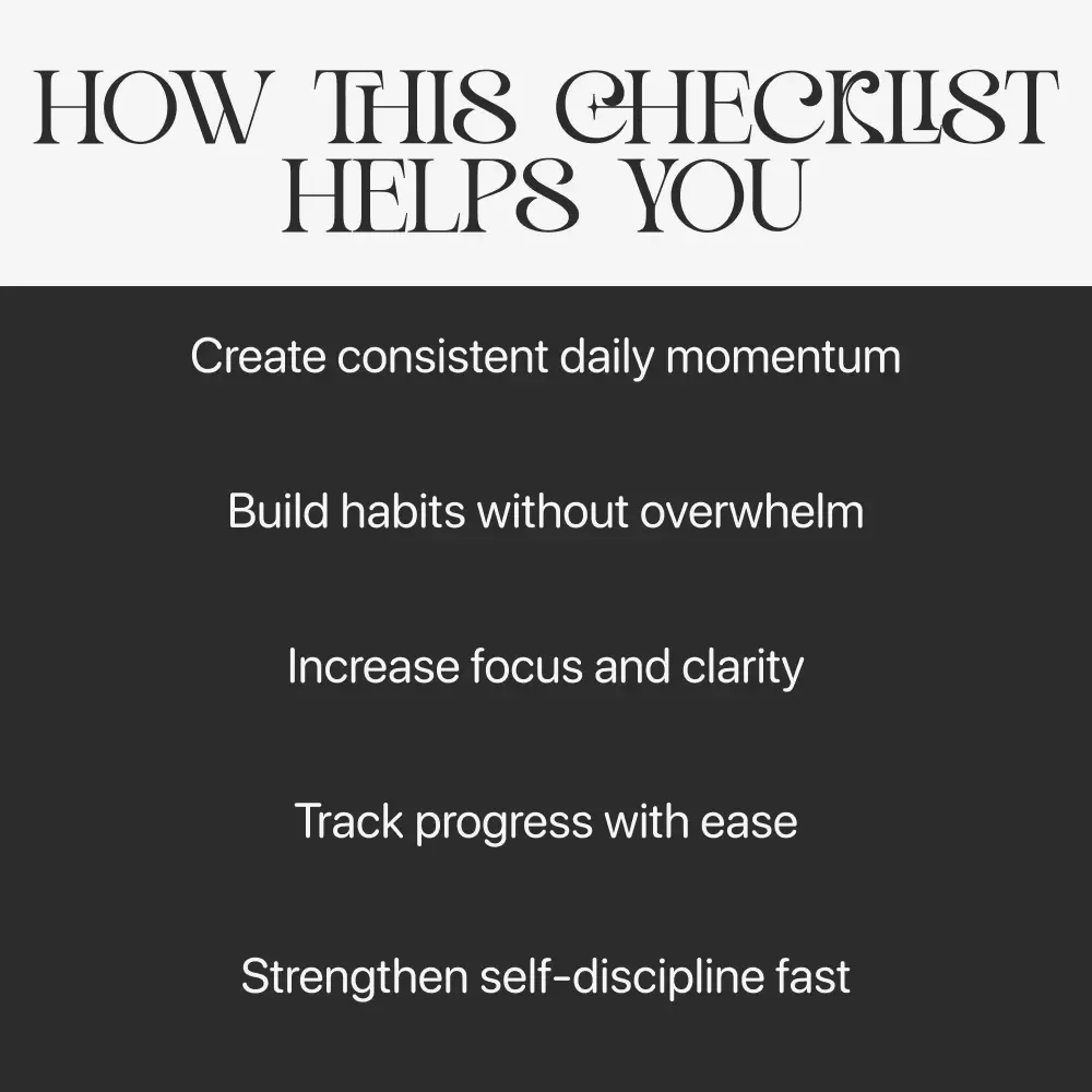 7-Day Personal Growth Sprint | Weekly Personal Growth Challenge Checklist | Self-Improvement PDF Download