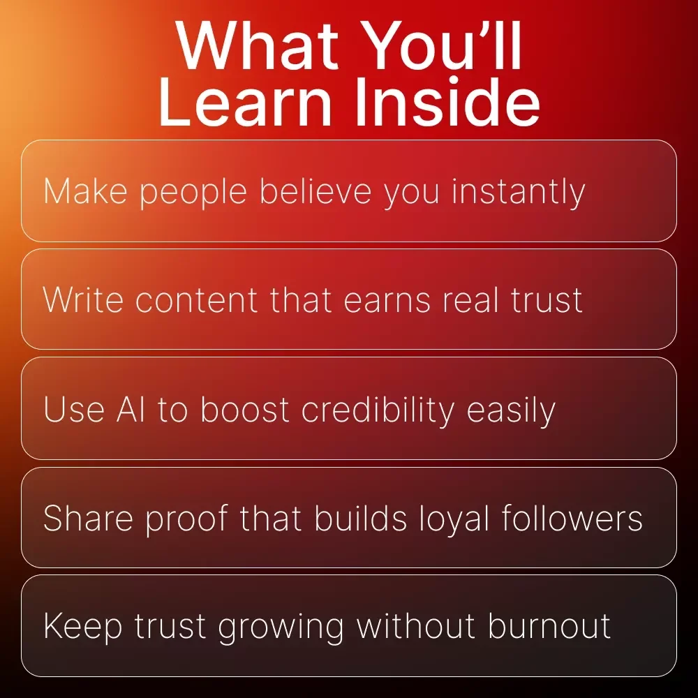 Instant Credibility Through Smart Content | Digital Guide for Entrepreneurs, Creators & Marketers | Learn How to Create Content That Builds Trust Fast