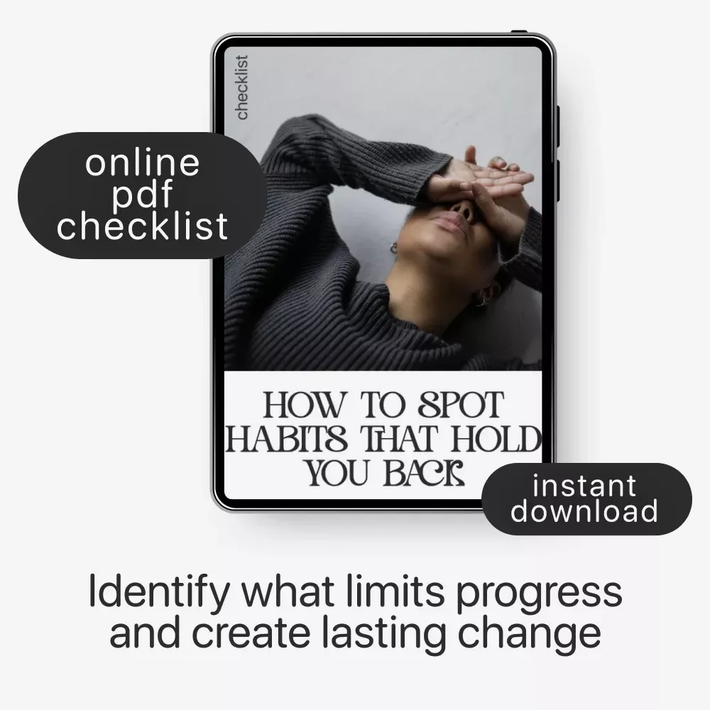 How to Spot Habits That Hold You Back | Printable Self-Awareness Checklist | Digital Download for Personal Growth and Mindset Change