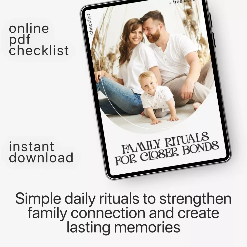 Family Rituals for Closer Bonds | Printable Family Ritual Guide, Daily & Weekly Connection Ideas, Parenting eBook, Digital Download