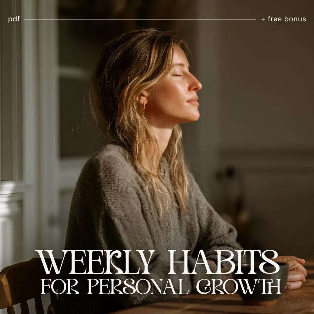 Weekly Habits Checklist for Personal Growth | Printable Planner for Self-Improvement | Weekly Habits for Personal Development | Digital Download Productivity Tracker