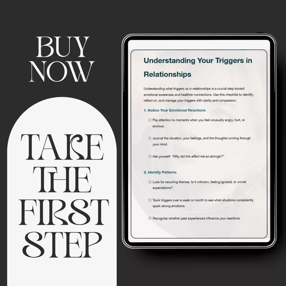 Understanding Your Triggers in Relationships – Printable Relationship Trigger Checklist | Self-Awareness & Healing Tool | How to Understand What Triggers Me in Relationships Guide