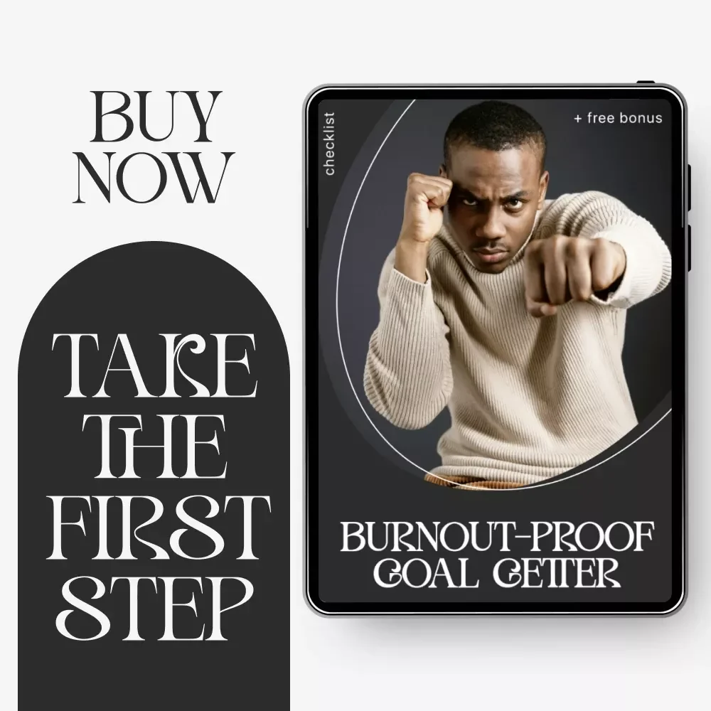 Burnout-Proof Goal Getter | Printable Productivity Checklist | Digital Download for Balanced Success | Learn How to Avoid Burnout While Pursuing Goals