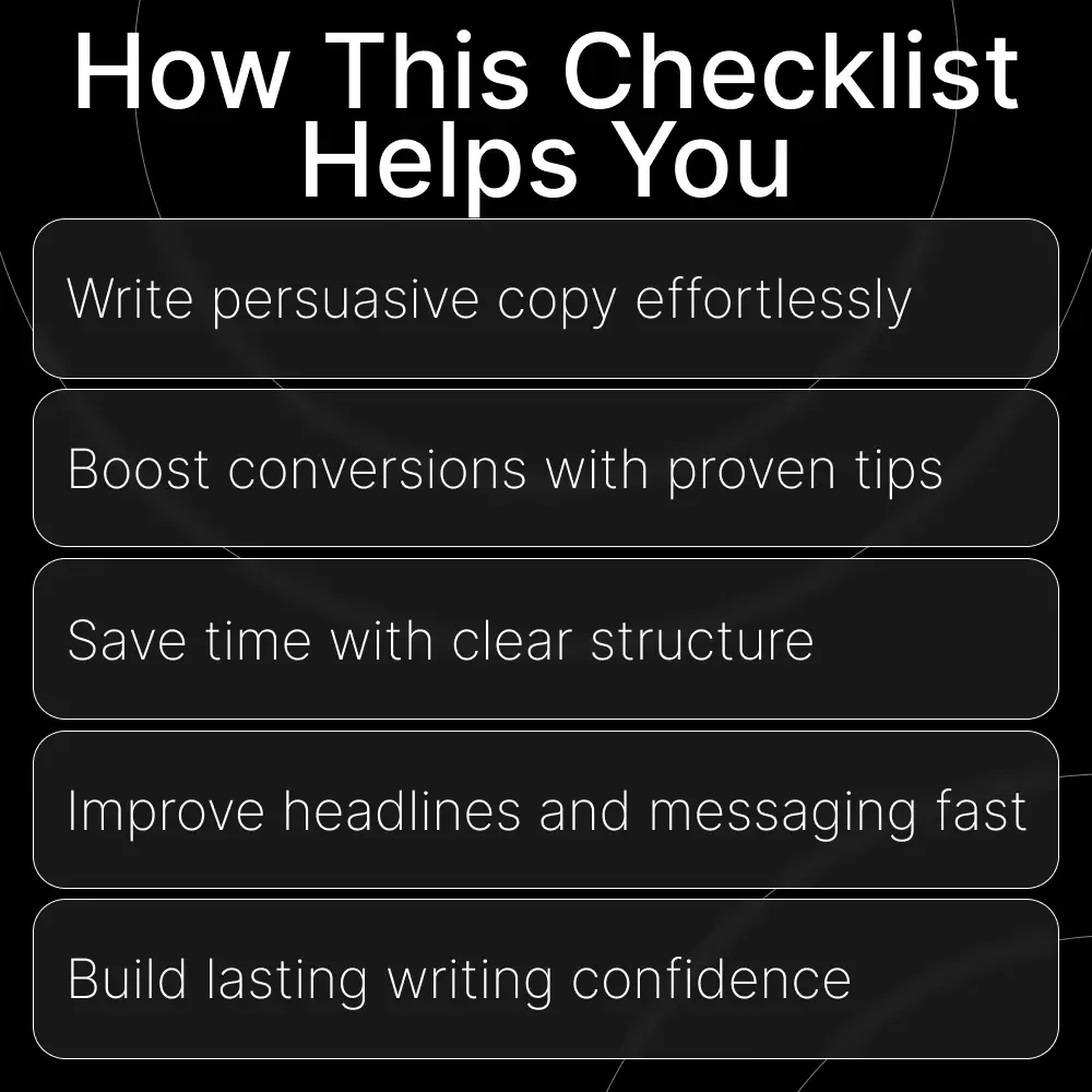 Beginner’s Copywriting Formulas That Actually Sell – Digital Download Guide for AIDA, FAB, 4U Formula, Before–After–Bridge, PASTOR, G.R.A.B., and More | Copywriting Checklist & eBook for Beginners