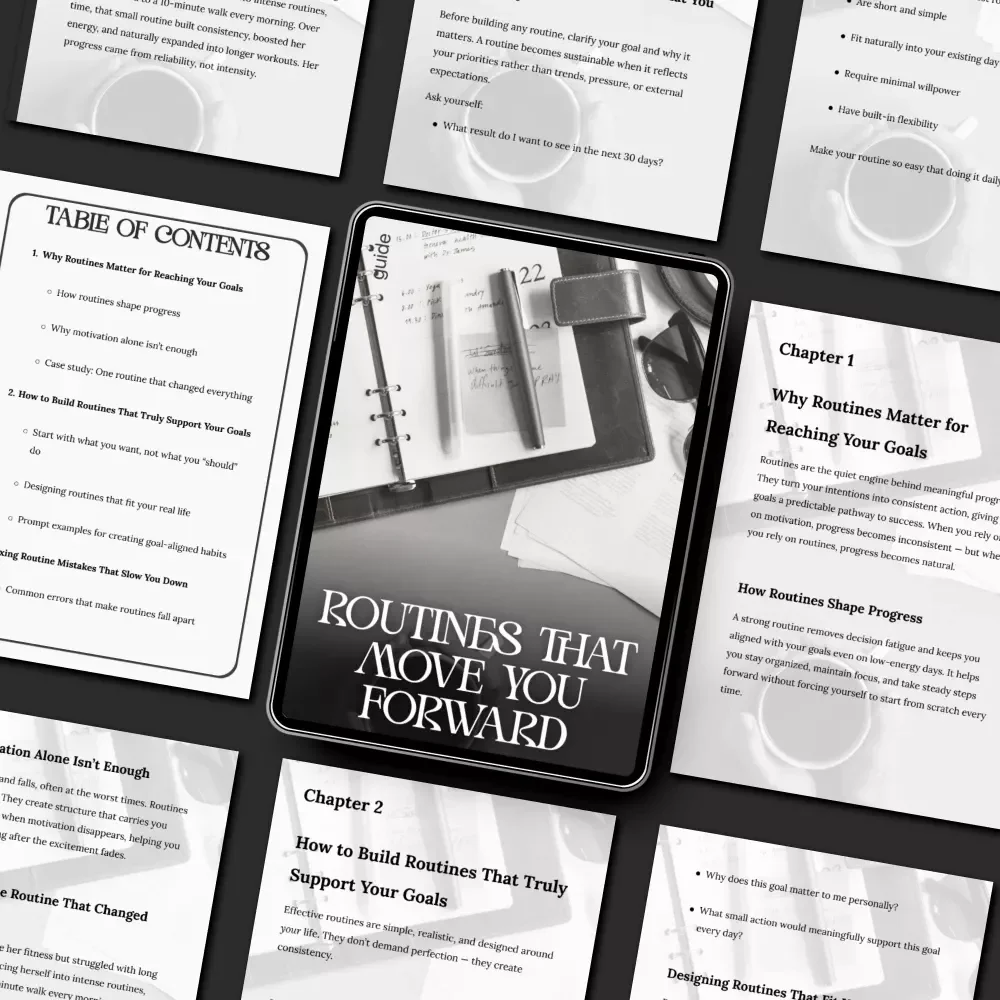 Routines That Move You Forward | Goal-Setting & Habit-Building Guide | How to Build Routines That Support Your Goals