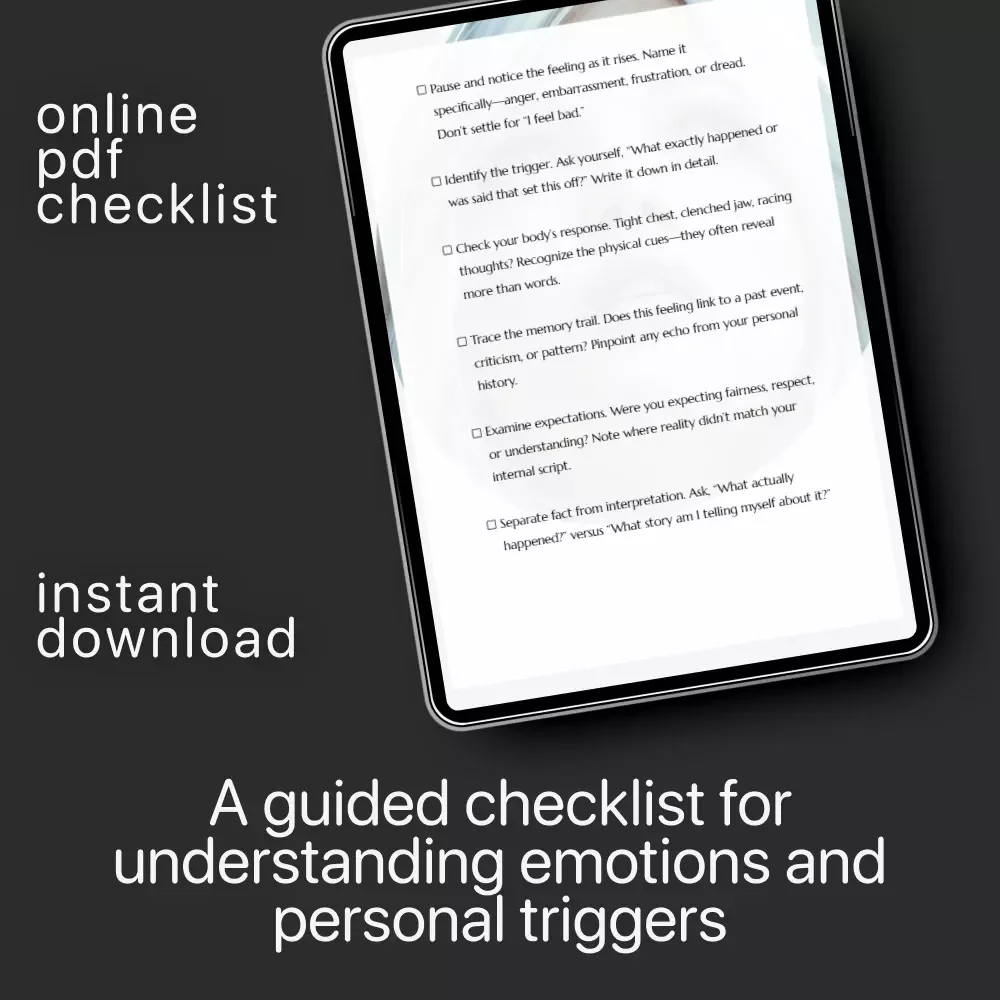 A Step-by-Step Self-Discovery Checklist – Emotional Awareness Guide, Self Reflection Journal Tool, Inner Work Workbook, Mindfulness & Personal Growth Printable