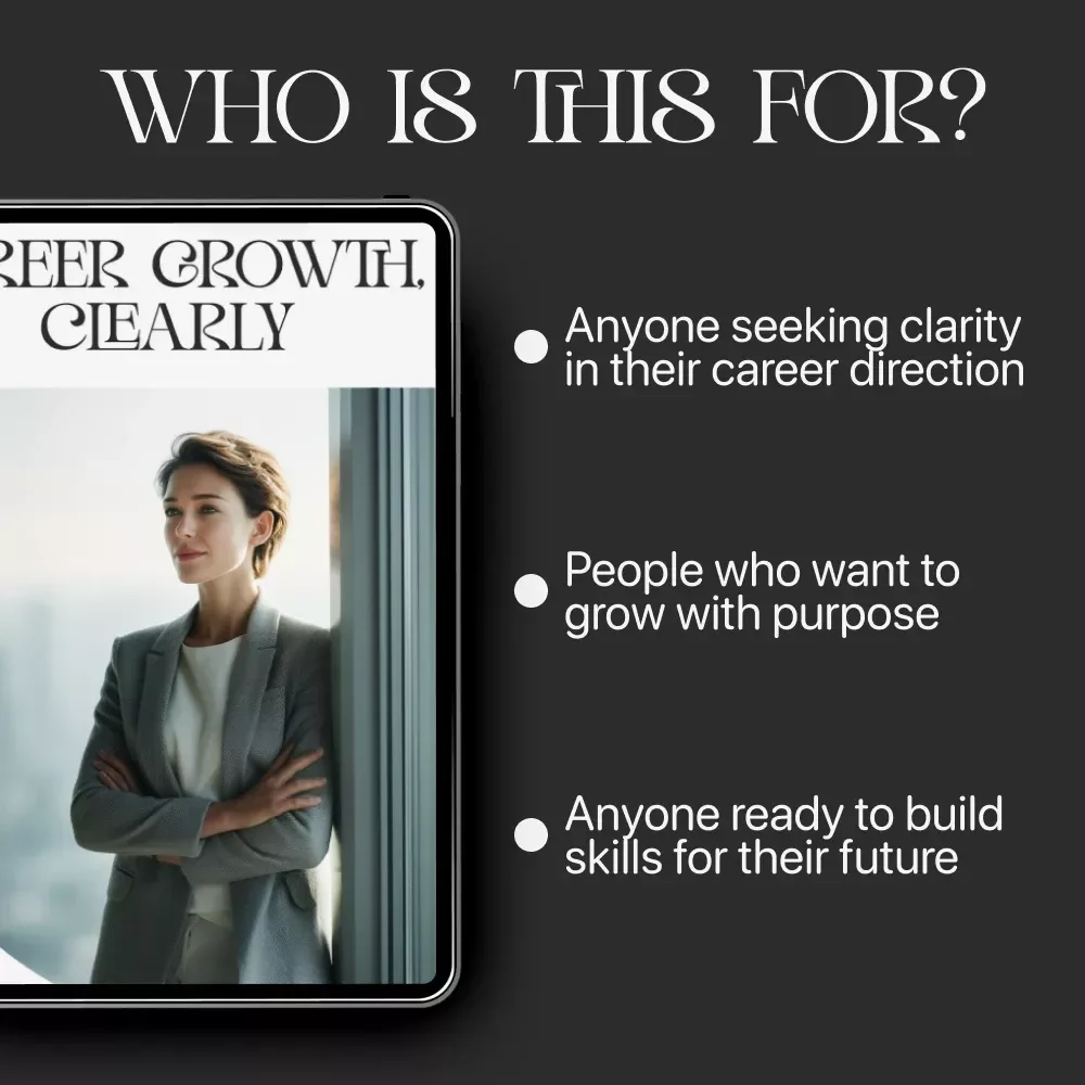 Career Growth, Clearly – Career Growth Guide, Digital Download, Career Planning eBook, Skill-Building Checklist, AI Career Prompts Toolkit