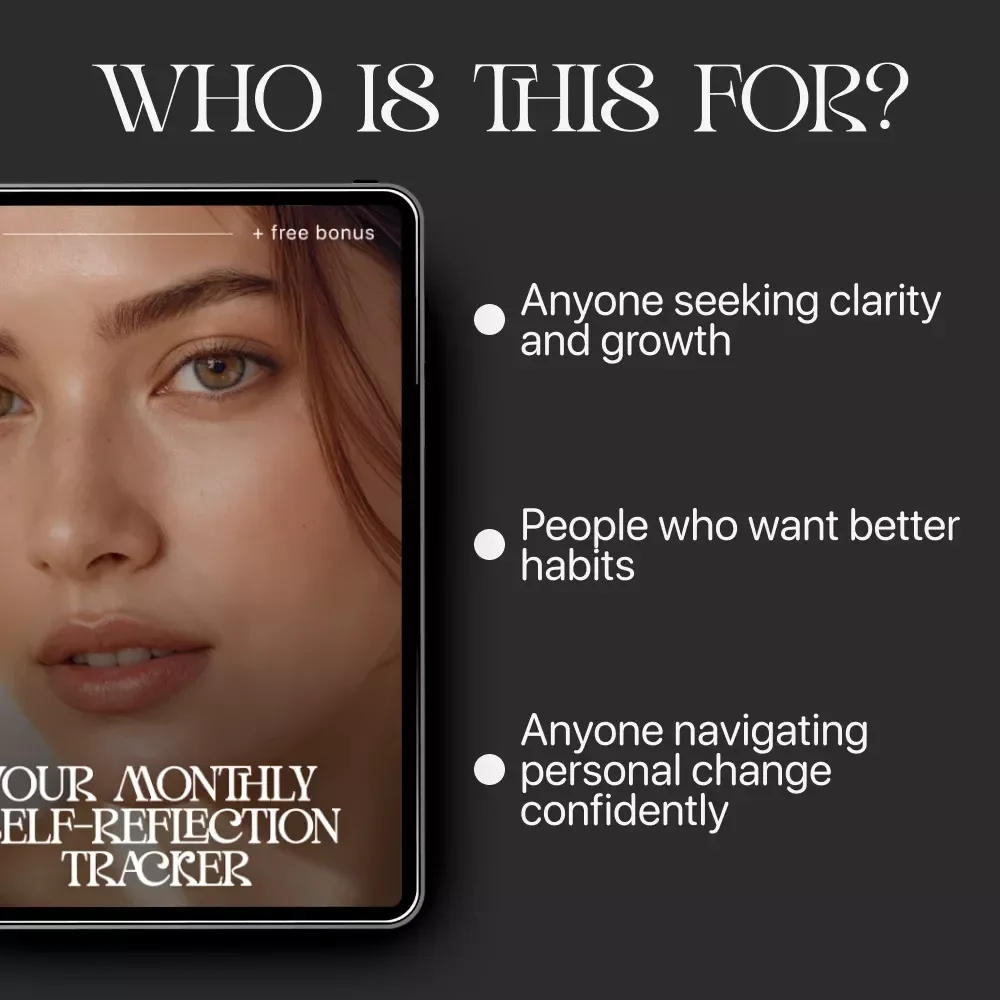 Your Monthly Self-Reflection Tracker | Monthly Self Reflection Tracker eBook & Personal Growth Journal Guide