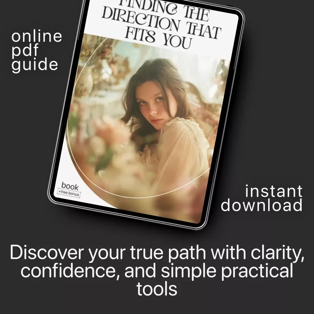 Finding the Direction That Fits You | Digital Self-Discovery Guide, Career Clarity eBook & Personal Growth Workbook for Overthinkers and Multi-Passionate Souls