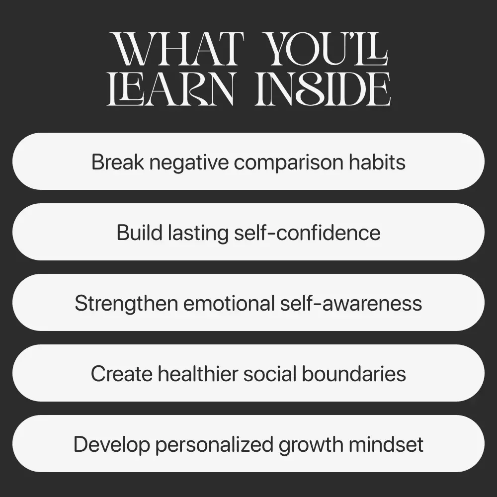 Understanding Why You Compare Yourself and How to Stop – Self Growth eBook | how to understand why i compare myself | Mindset Reset Guide for Confidence & Emotional Awareness