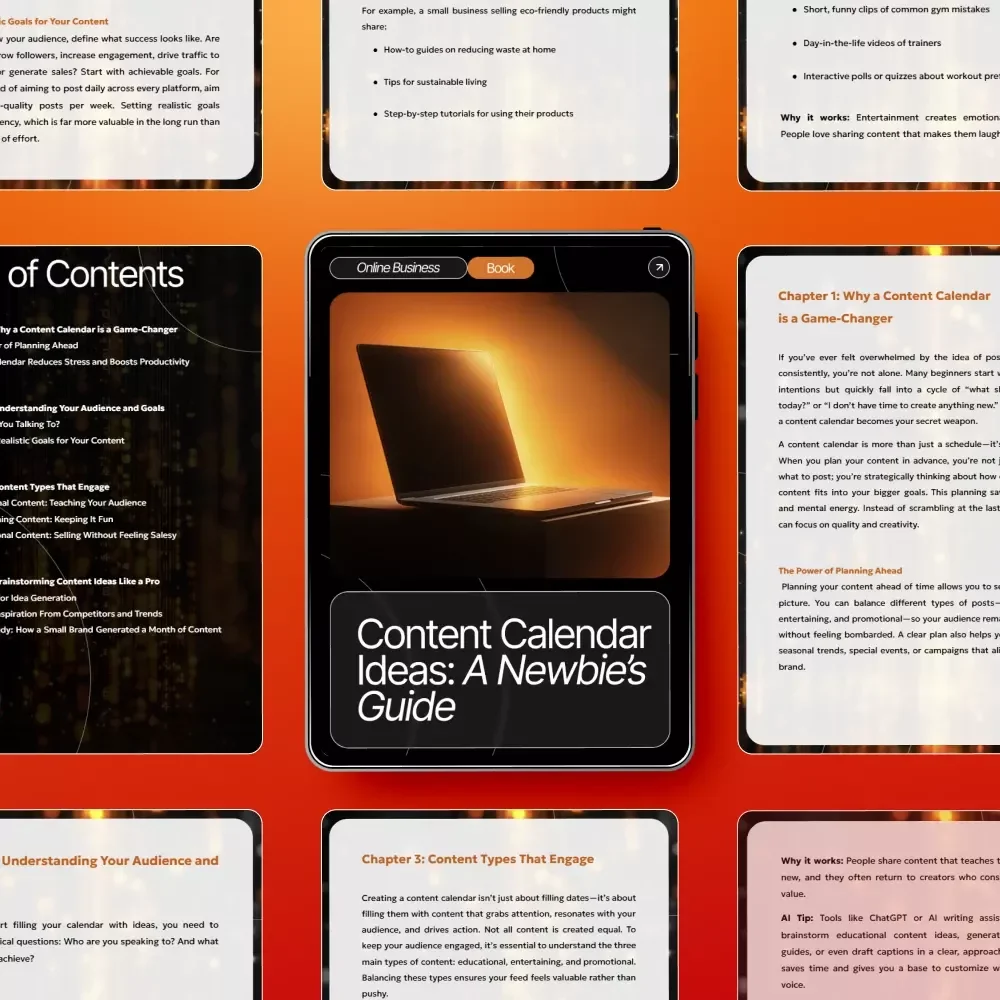 Content Calendar Ideas: A Newbie’s Guide | Easy Strategy Ebook for Beginners | Plan, Create & Schedule with Confidence | Learn Content Calendar Ideas for Newbies