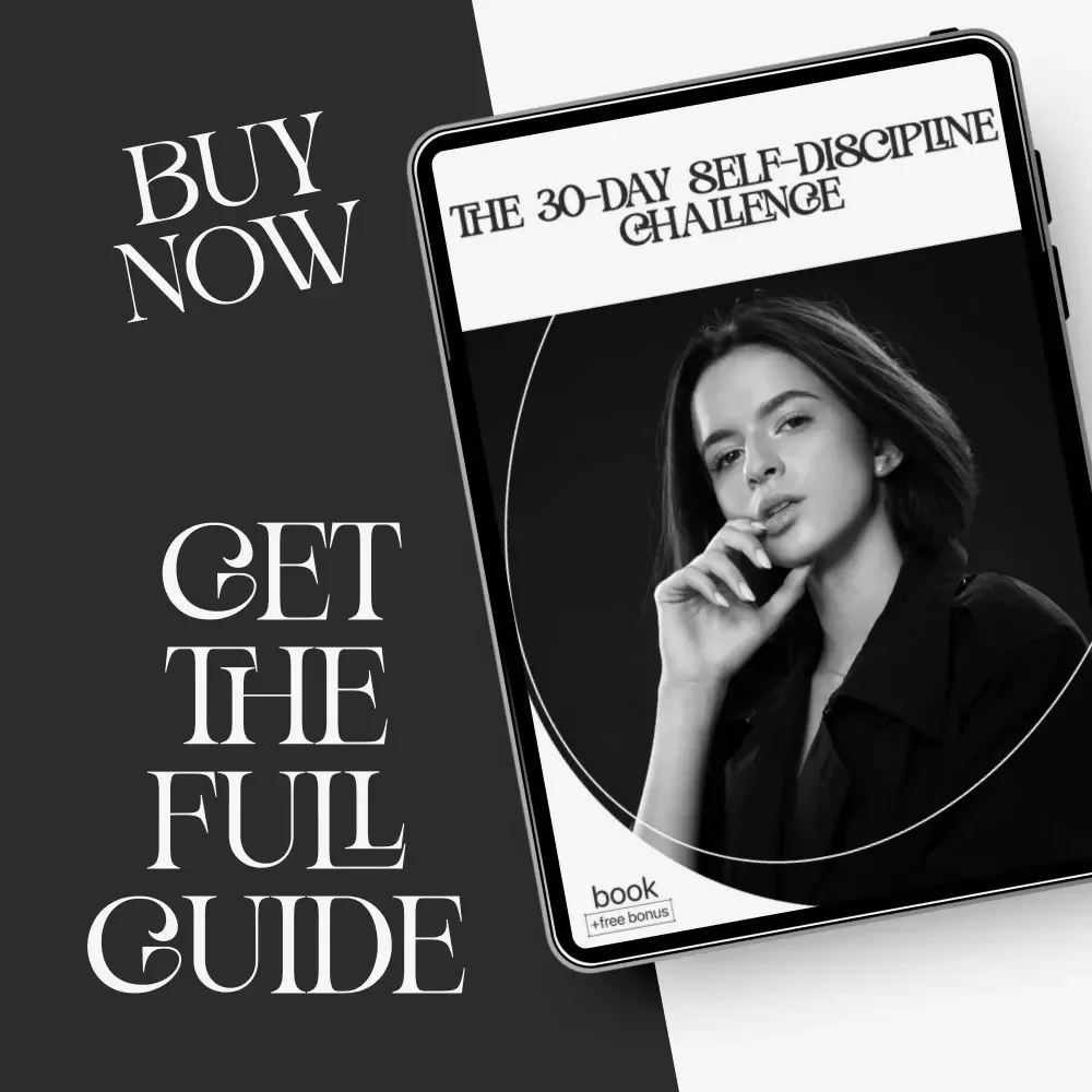 The 30-Day Self-Discipline Challenge | Printable Motivation eBook | Self Discipline Challenge for Habits, Focus, Productivity & Goal Setting