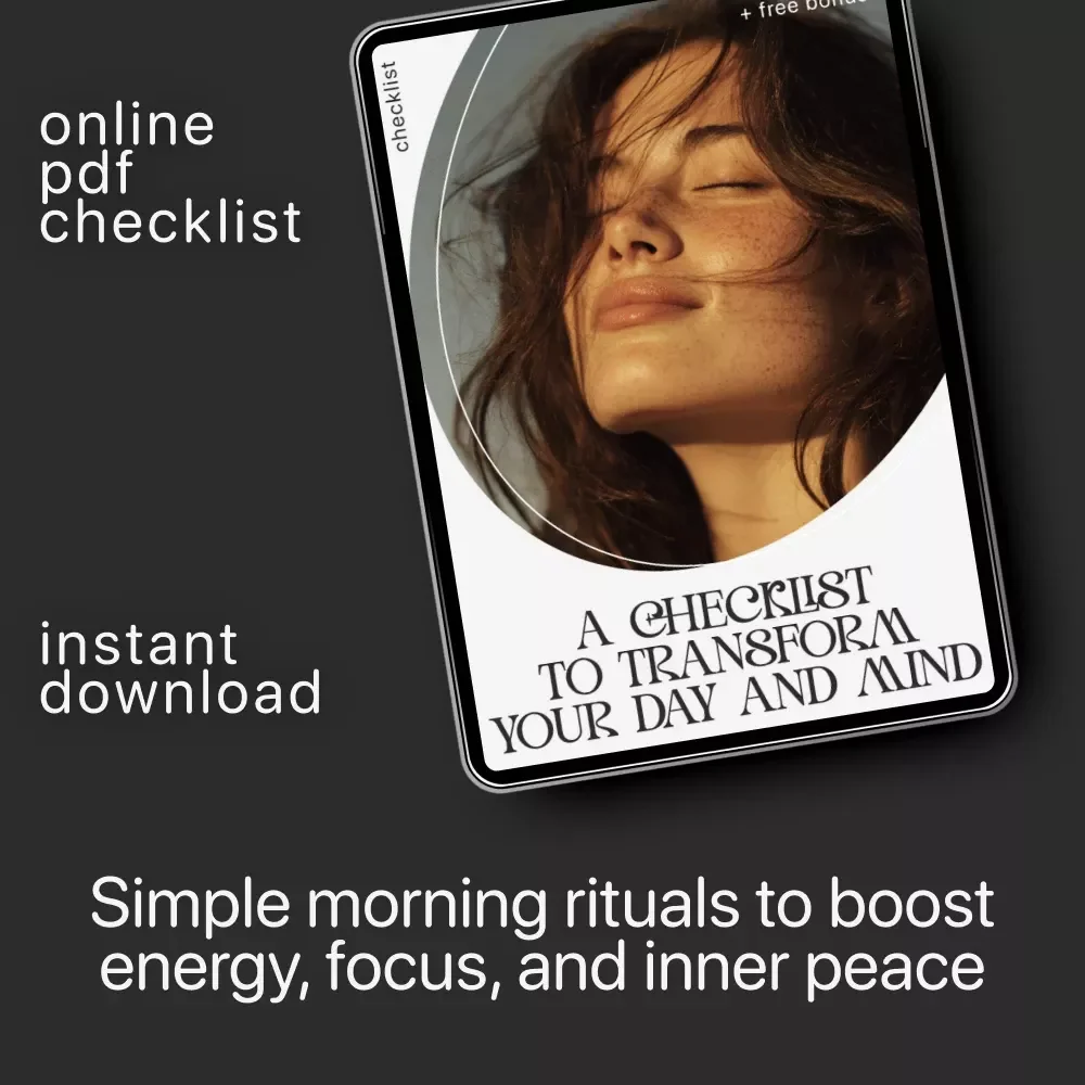 A Checklist to Transform Your Day and Mind | Digital Morning Routine Guide | Printable Rituals for Clarity and Energy | Morning Rituals for Inner Growth