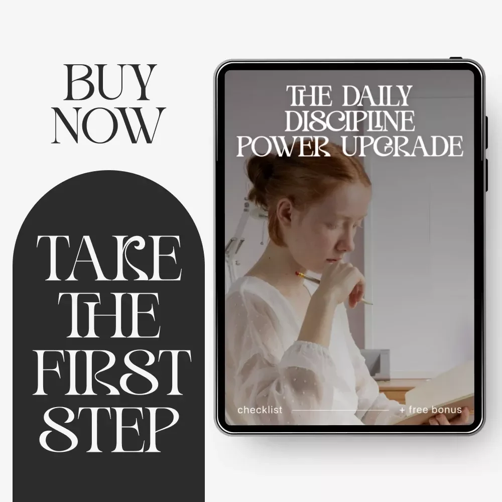 The Daily Discipline Power Upgrade | Printable Productivity Checklist | Digital Download on Ways to Strengthen Self-Discipline Daily