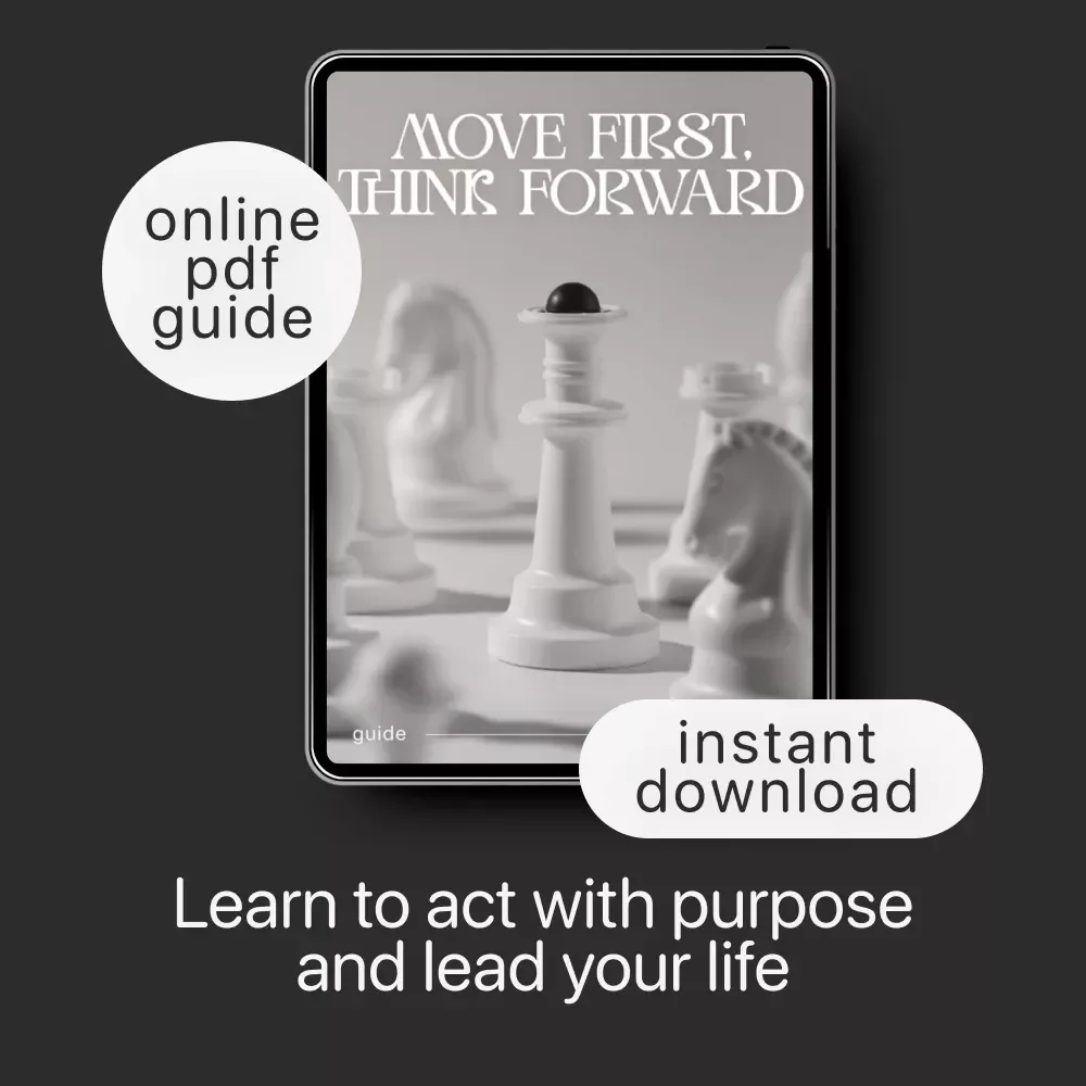 Move First, Think Forward | Printable Self-Improvement Guide | Digital Download on Ways to Develop a Proactive Mindset