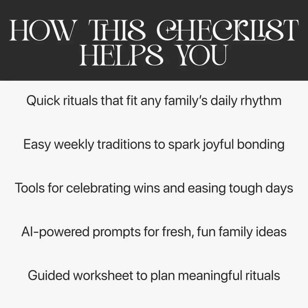 Family Rituals for Closer Bonds | Printable Family Ritual Guide, Daily & Weekly Connection Ideas, Parenting eBook, Digital Download