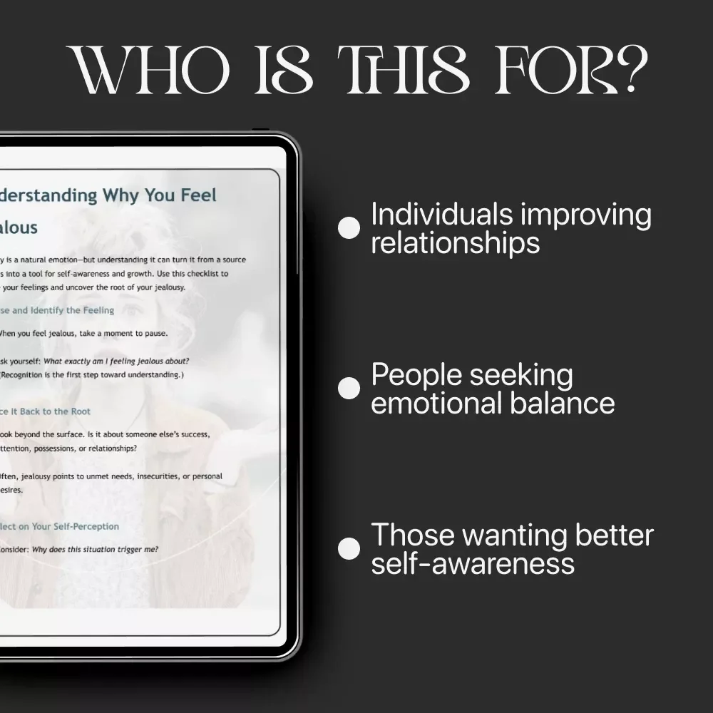 Understanding Why You Feel Jealous | Emotional Awareness & Relationship Reflection Checklist | Learn How to Understand Why I Feel Jealous