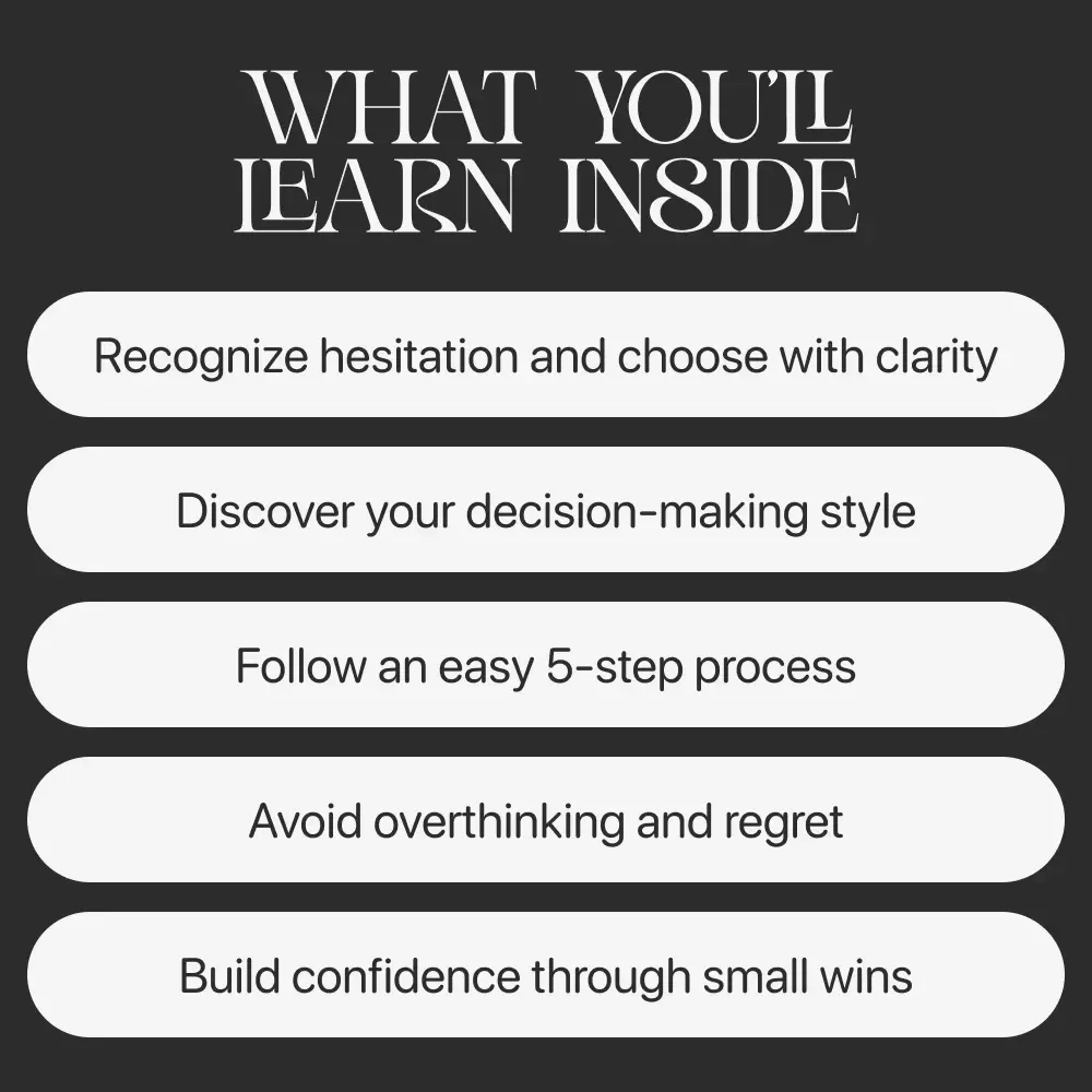 Confident Choices: A Simple Guide to Decisive Living | Learn How to Make Decisions With Confidence | Digital Self-Growth Guide