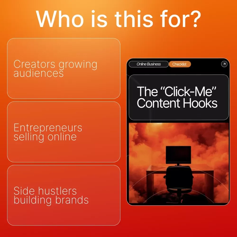 The “Click-Me” Content Hooks Checklist | Digital Download for Creators, Marketers & Entrepreneurs | Master Writing Content Hooks People Click Instantly