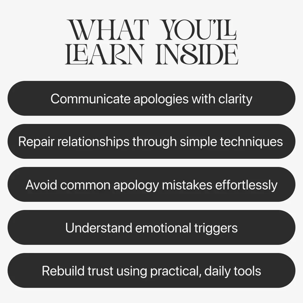 Healing Words | Emotional Healing Apology Guide eBook | Digital Download for Better Communication & Relationship Repair